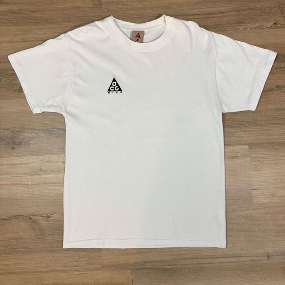 Nike ACG Other - Nike ACG Size S Triangle Logo Graphic Tee Shirt White 100% Cotton Outdoor Basic